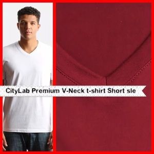 CityLab V-Neck {Burgundy} T-Shirt XL